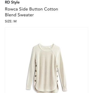 RD Style Rowca Side Button Sweater M